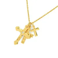 S925 Cross Multi-layer Pendant Hip-hop Retro Necklace Pendant Jewelry main image 5