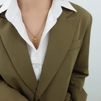 Wholesale Jewelry French Style Geometric 304 Stainless Steel 18K Gold Plated Plating Necklace main image 4