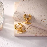 Circle Plating 304 Stainless Steel No Inlaid Earrings main image 3