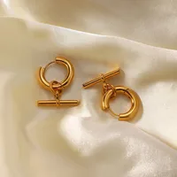 Circle Plating 304 Stainless Steel No Inlaid Earrings main image 4
