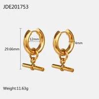 Circle Plating 304 Stainless Steel No Inlaid Earrings sku image 1