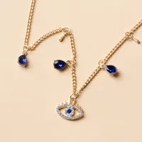 Fashion Rhinestone Eye Necklace main image 4