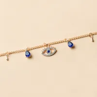 Fashion Rhinestone Eye Necklace main image 3