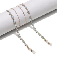 Cross-border Fashion Simple Eyes Thousand Flowers Handmade Chain Sunglasses With Metal Glasses Chain main image 1