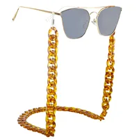 Resin Acrylic Plastic Acetate Hawksbill Leopard Print Glasses Cord Chain Environmental Protection Eyeglasses Chain Anti-lost main image 2