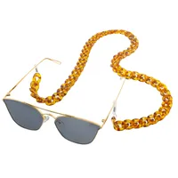 Resin Acrylic Plastic Acetate Hawksbill Leopard Print Glasses Cord Chain Environmental Protection Eyeglasses Chain Anti-lost main image 3