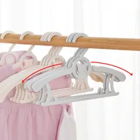 Simple Geometric Retractable Plastic Drying Rack Clothes Hanger main image 5