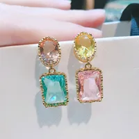 European And American Baroque Earrings Designer Color Copper Earrings main image 3