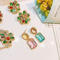 European And American Baroque Earrings Designer Color Copper Earrings main image 5