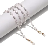 New Beige Pearl Gold Eyeglasses Chain Necklace Sunglasses Anti-lost Anti-drop Glasses Cord Eye Lanyard main image 1