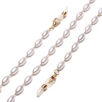 New Beige Pearl Gold Eyeglasses Chain Necklace Sunglasses Anti-lost Anti-drop Glasses Cord Eye Lanyard main image 3