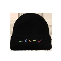 Autumn And Winter Fashion Cold-proof Woolen Hat Korean Version Trend Personality Five Dinosaur Knitted Hat main image 5