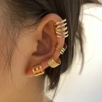 Wholesale Jewelry Vintage Style Letter Alloy Earrings sku image 15