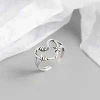 925 Sterling Silver No Inlaid Heart Rings main image 2