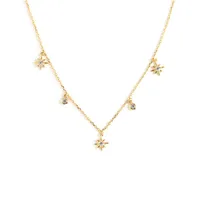 Yhn062 S925 Sterling Silver Geometric Star Design Sense Necklace Clavicle Chain main image 5