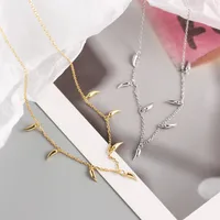Yhn063 S925 Sterling Silver Small Pepper Stacked Clavicle Chain Necklace Silver Necklace main image 3