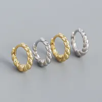 Yhe0376 Retro S925 Silver Heavy Industry Twisted Metal Wind Ear Ring Ear Buckle main image 4