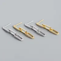 Fashion Geometric Plating Gem Earrings main image 5