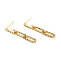 Fashion Geometric Plating Gem Earrings main image 2