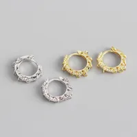 925 Sterling Silver Gem Geometric Earrings Ear Studs main image 1