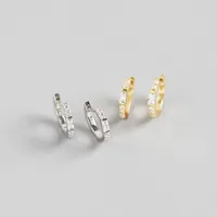 Yhe0153 Best Seller In Europe And America S925 Sterling Silver Ins Wind Long Square Stone Diamond Personality Hipster Ear Ring Ear Clip Ear Studs main image 5