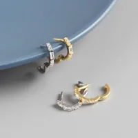 Yhe0153 Best Seller In Europe And America S925 Sterling Silver Ins Wind Long Square Stone Diamond Personality Hipster Ear Ring Ear Clip Ear Studs main image 3