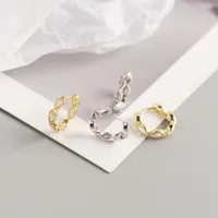 925 Sterling Silver Gem Geometric Earrings Ear Studs main image 3
