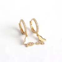 925 Sterling Silver Gem Insect Earrings main image 1