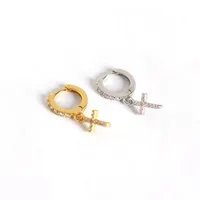 Fashion Cross Diamond Gem Earrings main image 2