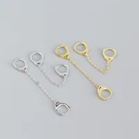 925 Sterling Silver No Inlaid Geometric Earrings main image 1
