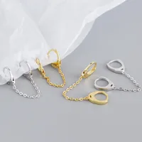 925 Sterling Silver No Inlaid Geometric Earrings main image 3