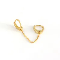 925 Sterling Silver No Inlaid Geometric Earrings main image 5