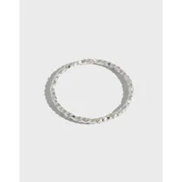 Korean Version Of S925 Sterling Silver Fashion Car Flower Flashing Fine Ring Index Finger Ring Joint Tail Ring Female Silver Jewelry main image 1
