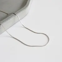 Korean Version Of S925 Sterling Silver Wild Round Bead Snake Bone Box Cross Melon Seed Necklace main image 4