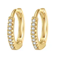 Lady Geometric Zircon Earrings main image 1