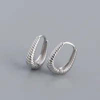 925 Sterling Silver No Inlaid Geometric Earrings sku image 1