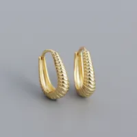 925 Sterling Silver No Inlaid Geometric Earrings sku image 2