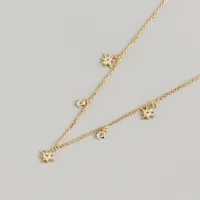 Yhn062 S925 Sterling Silver Geometric Star Design Sense Necklace Clavicle Chain sku image 2