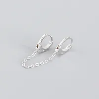 925 Sterling Silver No Inlaid Geometric Earrings sku image 1