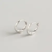 925 Sterling Silver No Inlaid Geometric Earrings sku image 2