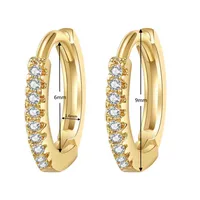 Lady Geometric Zircon Earrings sku image 1
