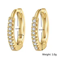 Lady Geometric Zircon Earrings sku image 6