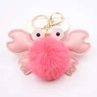 Original Cross-border Crab Hair Ball Bag Small Pendant Key Chain School Bag Accessories Wallet Small Pendant sku image 8