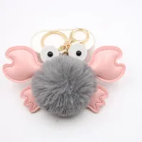 Original Cross-border Crab Hair Ball Bag Small Pendant Key Chain School Bag Accessories Wallet Small Pendant sku image 5