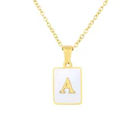 Titanium Steel 18K Gold Plated Simple Style Plating Letter Shell sku image 1