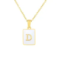 Titanium Steel 18K Gold Plated Simple Style Plating Letter Shell sku image 4