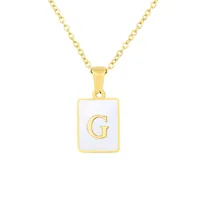 Titanium Steel 18K Gold Plated Simple Style Plating Letter Shell sku image 7