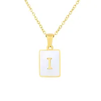 Titanium Steel 18K Gold Plated Simple Style Plating Letter Shell sku image 9