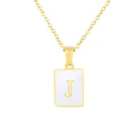 Titanium Steel 18K Gold Plated Simple Style Plating Letter Shell sku image 10