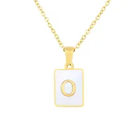 Titanium Steel 18K Gold Plated Simple Style Plating Letter Shell sku image 15